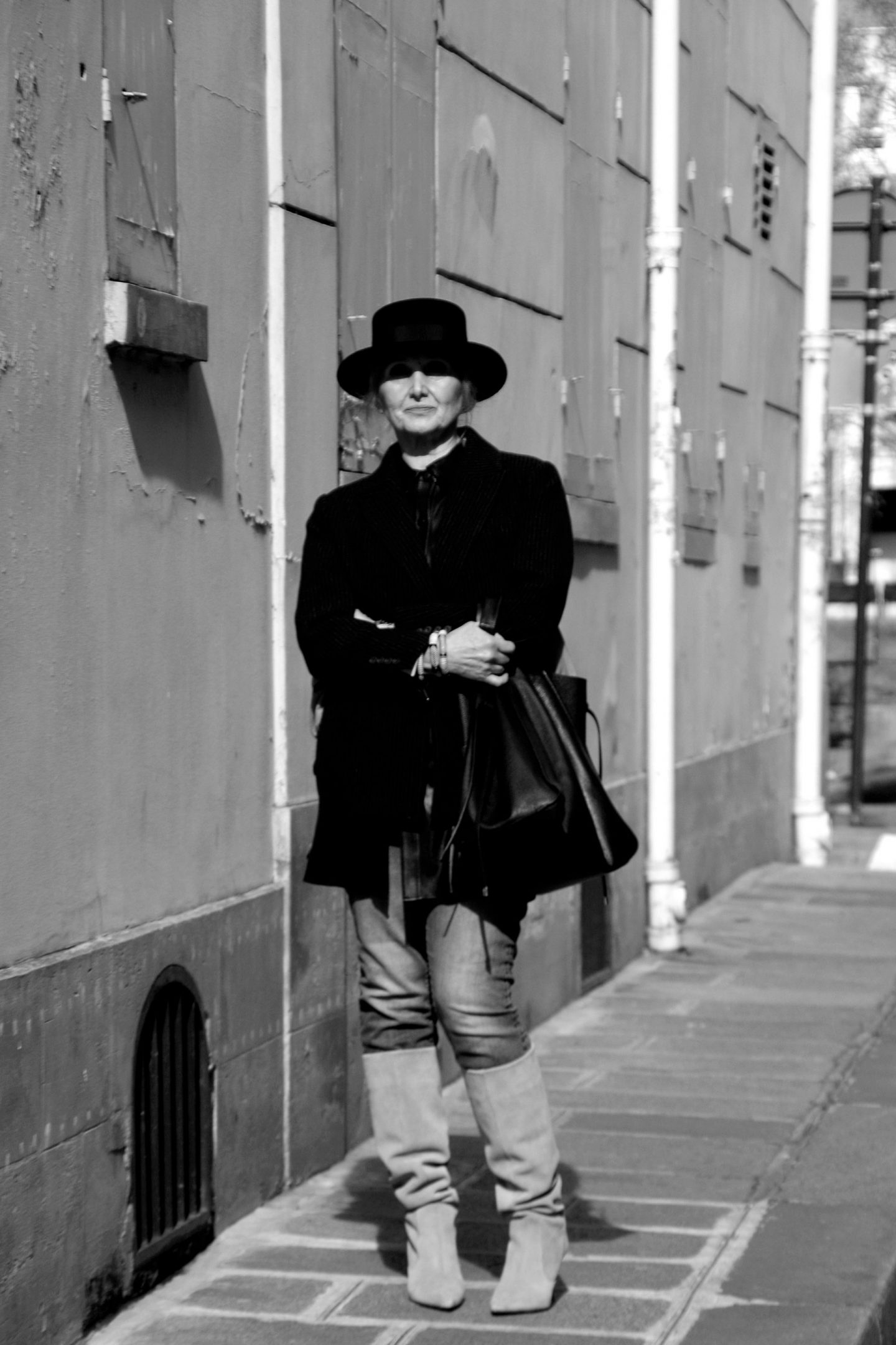 black and white shooting